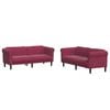 vidaXL Ensemble de canap&eacute;s 2 pcs rouge bordeaux velours
