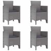 vidaXL Ensemble de salle à manger pour jardin 5 pcs Gris clair