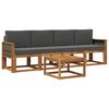 vidaXL Ensemble de canap&eacute;s d'ext&eacute;rieur 4 pc Naturel et Anthracite
