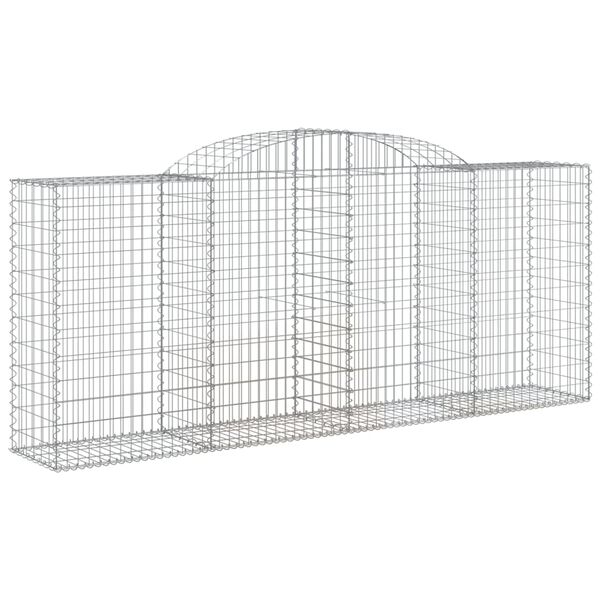 vidaXL Paniers à gabions arqués 30 pcs 300x50x120/140 cm fer galvanisé