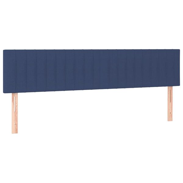 vidaXL T&ecirc;te de lit &agrave; LED Bleu 180x5x78/88 cm Tissu
