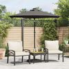 vidaXL Parasol de jardin LED et mât en acier anthracite 225x225x212 cm