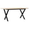 vidaXL Table basse cadre en X 90x40x45 cm bois de pin massif et acier
