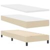 vidaXL Lit &agrave; ressorts avec matelas Cr&egrave;me 200 x 80 cm Polyester