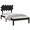 vidaXL Cadre de lit sans matelas noir 100x200 cm bois massif
