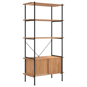 vidaXL &Eacute;tag&egrave;re &agrave; 5 niveaux armoire 80x40x163cm Acier bois d'ing&eacute;nierie