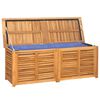 vidaXL Bo&icirc;te de rangement jardin et sac 150x50x55 cm bois massif teck