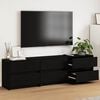 vidaXL Unites TV 2 pcs Ch&ecirc;ne noir 180 x 34 x 50 cm Bois d'ing&eacute;nierie