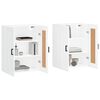 vidaXL Armoires murales 2 pcs blanc bois d'ing&eacute;nierie