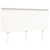 vidaXL Cadre de lit sans matelas blanc bois massif