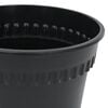 vidaXL Pot &agrave; fleurs rond 6 pcs Noir &Oslash; 12,5 x 10 cm Plastique