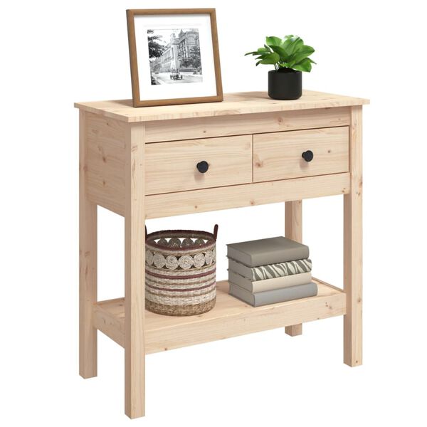 vidaXL Table console 75x35x75 cm Bois massif de pin