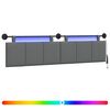 vidaXL T&ecirc;te de lit suspendue Gris fonc&eacute; Velours