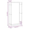 vidaXL Portant de bois de chauffage 80x28x154 cm acier inoxydable