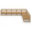 vidaXL Salon de jardin 8 pcs marron miel bois de pin massif