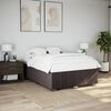 vidaXL Cadre de lit sans matelas marron fonc&eacute; 140x190 cm tissu