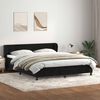 vidaXL Sommier &agrave; lattes de lit avec matelas noir 180x220 cm velours