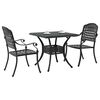 vidaXL Ensemble de tables de jardin 3 pcs Noir Aluminium coul&eacute;