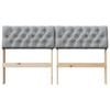 vidaXL T&ecirc;te de lit capitonn&eacute;e Gris clair 140 cm Pin massif