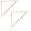 vidaXL Supports d'&eacute;tag&egrave;re murale 2 pc Blanc antique 21 x 21 x 3.5 cm