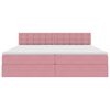 vidaXL Lit de Rangement avec matelas Rose 200 x 200 cm Velours
