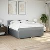 vidaXL Sommier &agrave; lattes de lit avec matelas Gris clair 180x200cm Tissu