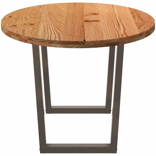 vidaXL Table à manger marron clair bois de chêne massif ovale