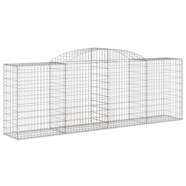 vidaXL Paniers &agrave; gabions arqu&eacute;s 11 pcs 300x50x100/120 cm fer galvanis&eacute;