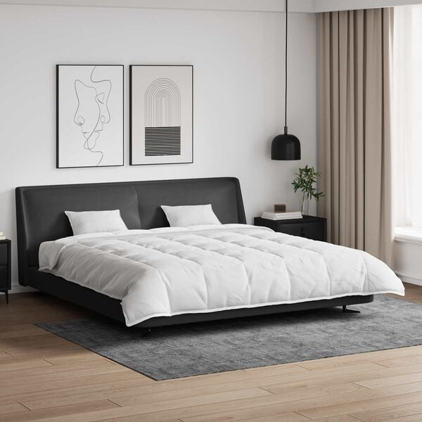 vidaXL Ensemble de Duvet avec oreiller 3 pcs Blanc Plume de canard