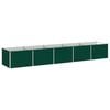 vidaXL Jardin sur&eacute;lev&eacute; Vert 400 x 80 x 55 cm acier lamin&eacute; &agrave; froid