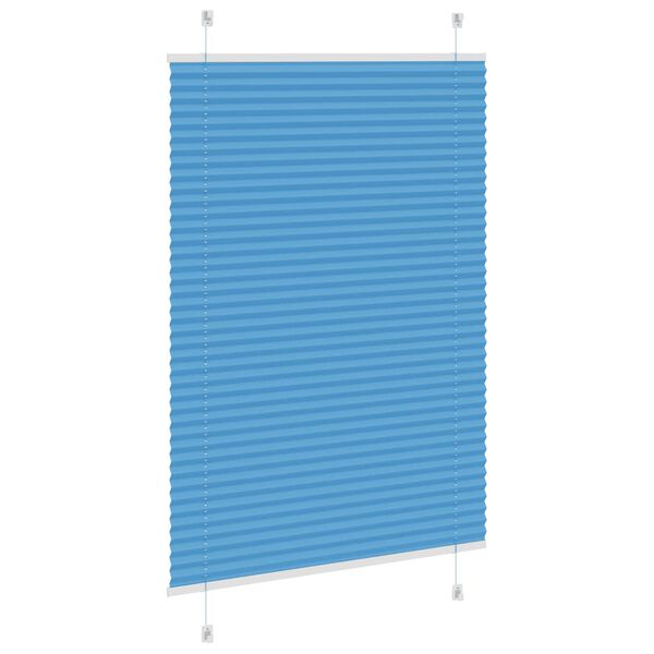 vidaXL Store pliss&eacute; bleu 100x100 cm largeur du tissu 99,4 cm polyester
