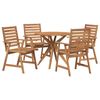 vidaXL Ensemble &agrave; manger de jardin 5 pcs Bois d'acacia solide
