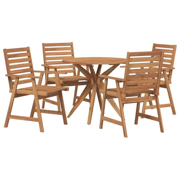 vidaXL Ensemble &agrave; manger de jardin 5 pcs Bois d'acacia solide