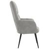 vidaXL Chaise de relaxation Gris clair Velours