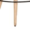 vidaXL Tabourets de bar lot de 2 cuir v&eacute;ritable et bois de manguier