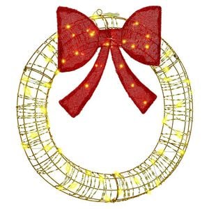 vidaXL Couronne 60 LED Blanc chaud 76 x 76 x 8 cm PET