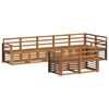 vidaXL Ensembles de canap&eacute;s 8 pcs Naturel Bois d'Acacia Massif