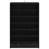 vidaXL Cabinet &agrave; chaussures avec &eacute;tag&egrave;re Ch&ecirc;ne noir 60 x 35 x 92 cm