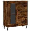 vidaXL Buffet haut Ch&ecirc;ne fum&eacute; 69,5x34x180 cm Bois d'ing&eacute;nierie