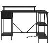 vidaXL Bureau Chêne noir 120 x 79 x 86,5 cm Bois d'ingénierie