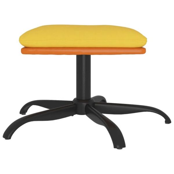 vidaXL Repose-pied Jaune moutarde 60x60x36 cm Tissu et similicuir