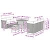 vidaXL Ensemble de canap&eacute; de jardin 9 pcs Beige et cr&egrave;me polyrotin