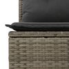 vidaXL Salon de jardin 5 pcs avec coussins gris r&eacute;sine tress&eacute;e