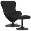 vidaXL Chaise &OElig;uf avec Pouf Noir Velours