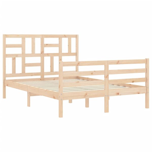 vidaXL Cadre de lit sans matelas 140x200 cm bois massif
