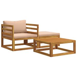 vidaXL Ensemble de canap&eacute; modulable avec coussins 3 pc 2 place