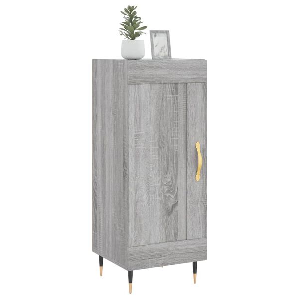 vidaXL Buffet Sonoma gris 34,5x34x90 cm Bois d'ingénierie