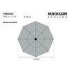 Madison Parasol de jardin Paros II Luxe 300 cm lueur dorée