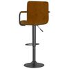 vidaXL Tabouret de bar Marron Velours