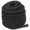 vidaXL Corde de combat noire 15 m 11 kg Polyester